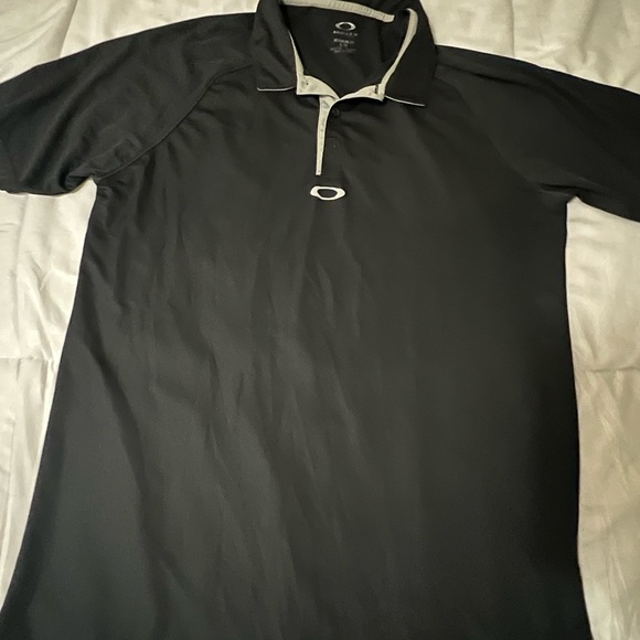 Oakley Other - Oakley Black Polo Shirt with White Accents
